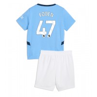 Dres Manchester City Phil Foden #47 Domaci za djecu 2024-25 Kratak Rukav (+ kratke hlače)